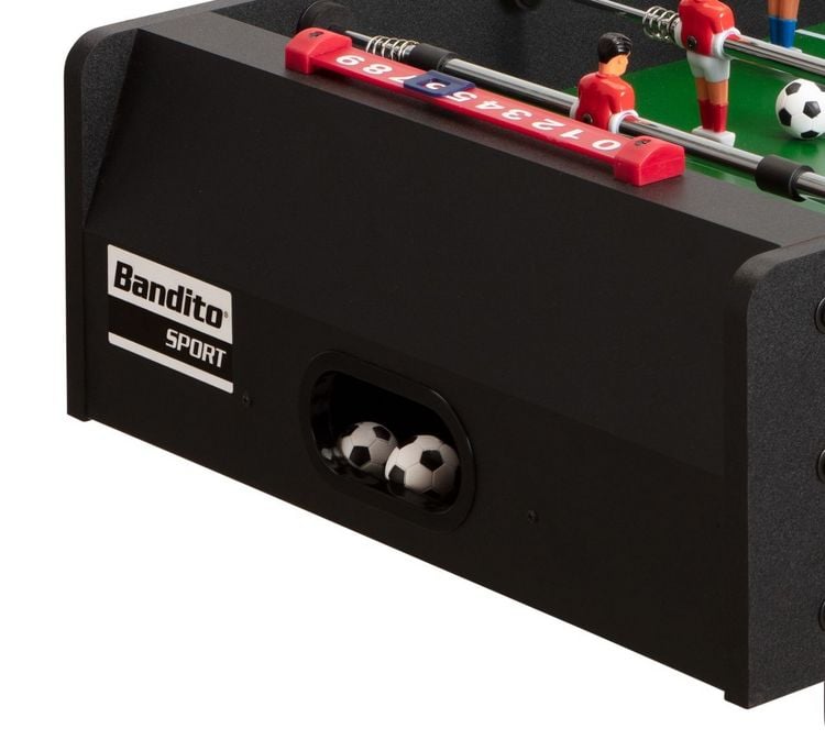 Produktbild: Bandito Sport - Mini-Kicker Bandito mit Teleskopstangen Tischaufleger 94 x 51 x 23 cm, schwarz