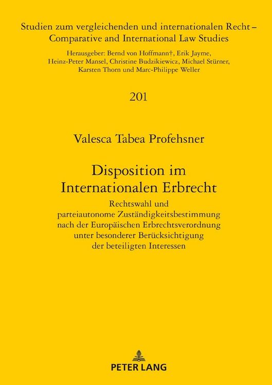 Produktbild: Disposition im Internationalen Erbrecht