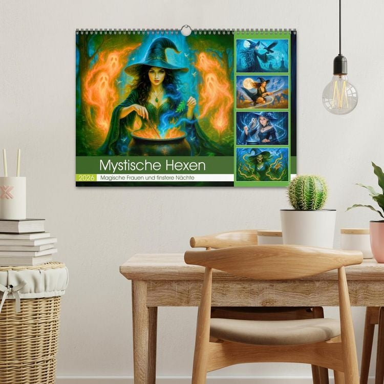 Produktbild: Mystische Hexen - Magische Frauen und finstere N&auml;chte (Wandkalender 2026 DIN A3 quer), CALVENDO Monatskalender