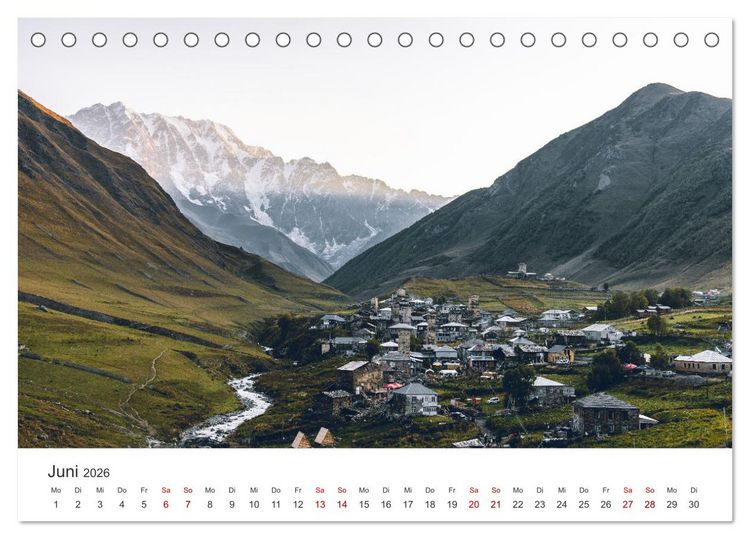 Produktbild: Georgien - Ein ph&auml;nomenales Naturparadies. (Tischkalender 2026 DIN A5 quer), CALVENDO Monatskalender