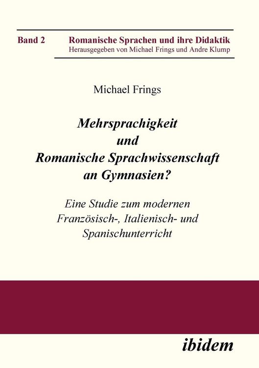 Produktbild: Frings, M: Mehrsprachigkeit und Romanische Sprachwissenschaf