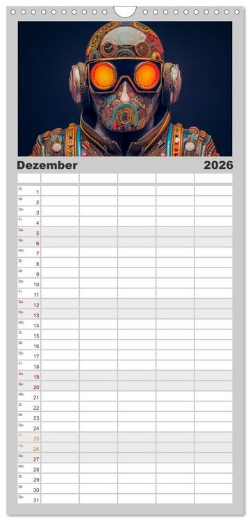 Produktbild: Familienplaner 2026 - Astronauten Outfits mit 5 Spalten (Wandkalender, 21 x 45 cm) CALVENDO