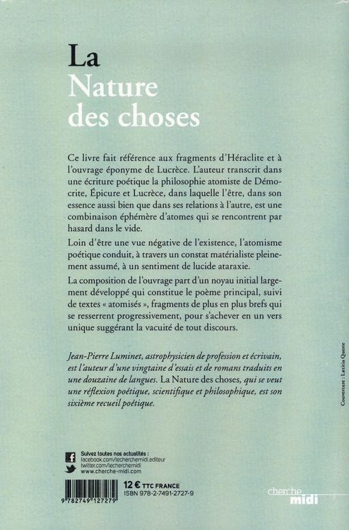 Produktbild: La Nature des Choses