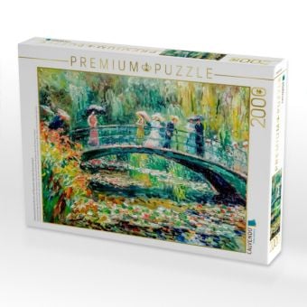 Produktbild: CALVENDO Puzzle Impressionistische Br&uuml;cke mit Menschen &uuml;ber dem Seerosenteich | 2000 Teile Lege-Gr&ouml;&szlig;e 90x67cm Foto-Puzzle f&uuml;r gl&uuml;ckliche Stunden
