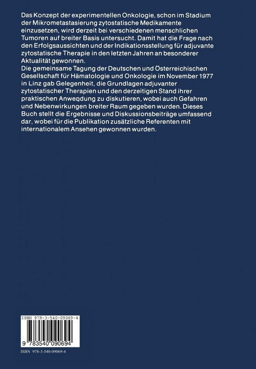 Produktbild: Adjuvante zytostatische Chemotherapie