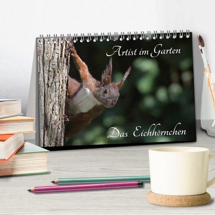 Produktbild: Artist im Garten. Das Eichh&ouml;rnchen (Tischkalender 2026 DIN A5 quer), CALVENDO Monatskalender