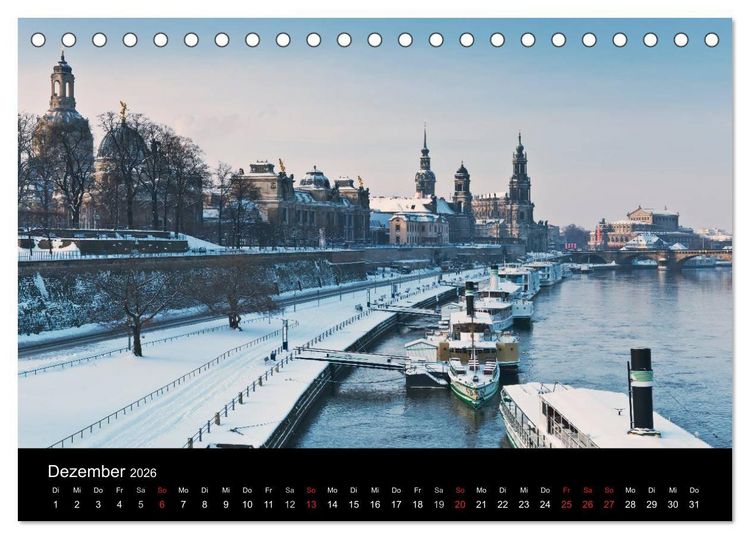 Produktbild: Dresden, das Florenz an der Elbe (Tischkalender 2026 DIN A5 quer), CALVENDO Monatskalender