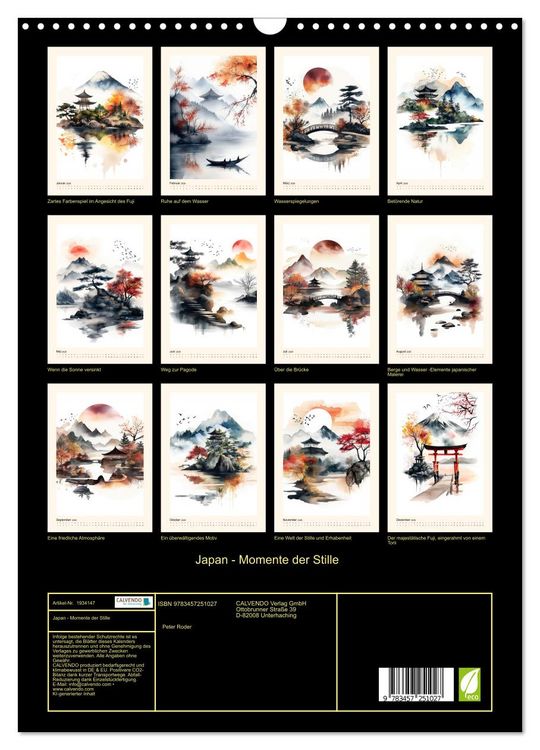 Produktbild: Japan - Momente der Stille (Wandkalender 2026 DIN A3 hoch), CALVENDO Monatskalender