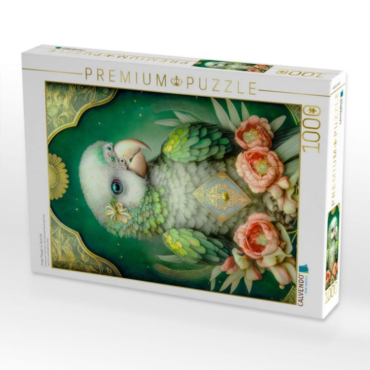 Produktbild: CALVENDO Puzzle Junger Papagei im Tarot-Stil | 1000 Teile Lege-Gr&ouml;&szlig;e 64x48cm Foto-Puzzle f&uuml;r gl&uuml;ckliche Stunden