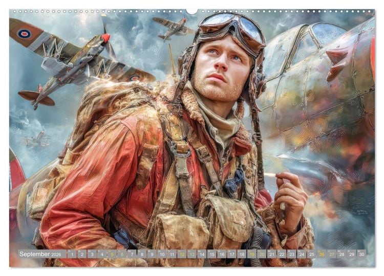 Produktbild: Waghalsige Piloten - im Frieden und Konflikt (Wandkalender 2026 DIN A2 quer), CALVENDO Monatskalender