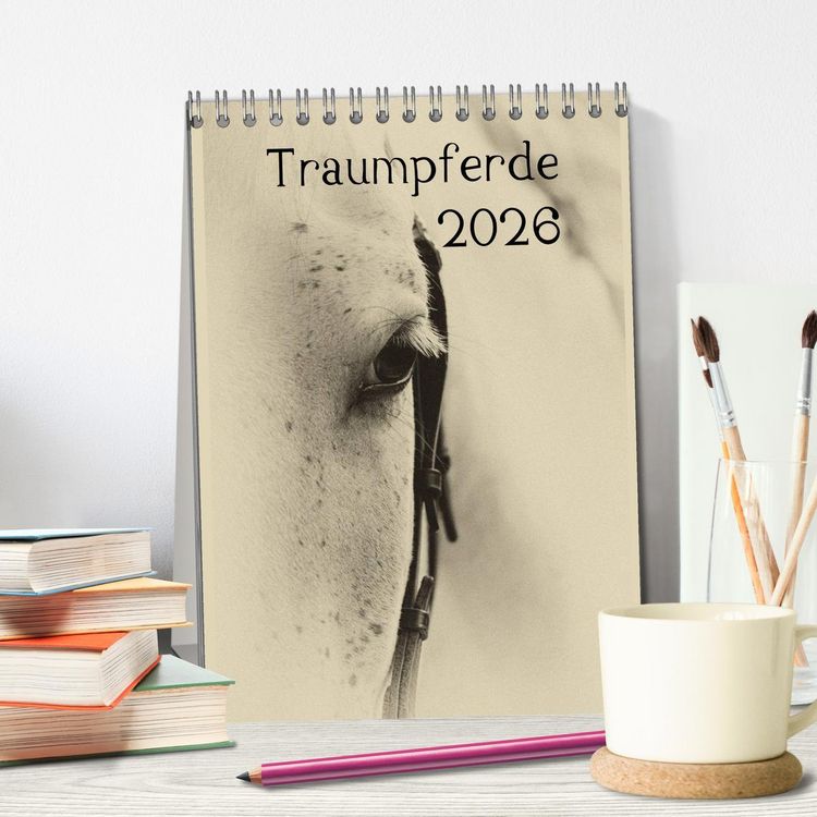 Produktbild: Traumpferde 2026 (Tischkalender 2026 DIN A5 hoch), CALVENDO Monatskalender
