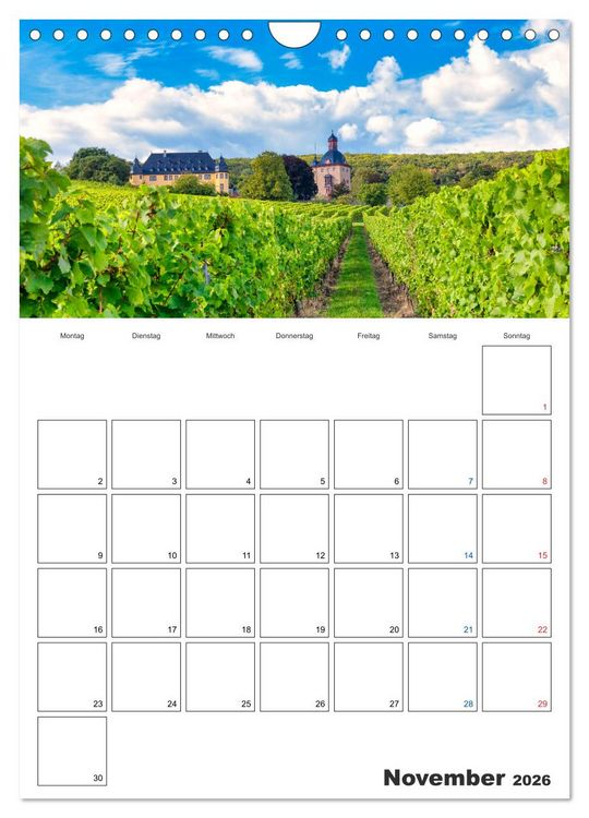 Produktbild: Rheingau Terminplaner (Wandkalender 2026 DIN A4 hoch), CALVENDO Monatskalender