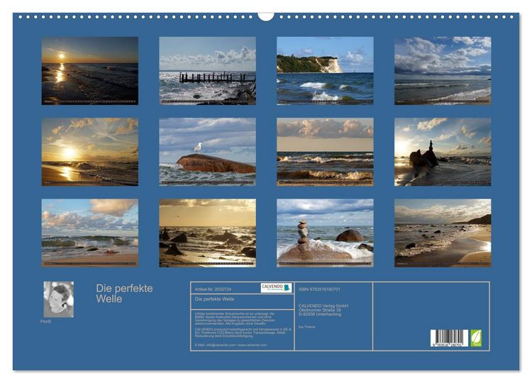 Produktbild: Die perfekte Welle (Wandkalender 2026 DIN A2 quer), CALVENDO Monatskalender
