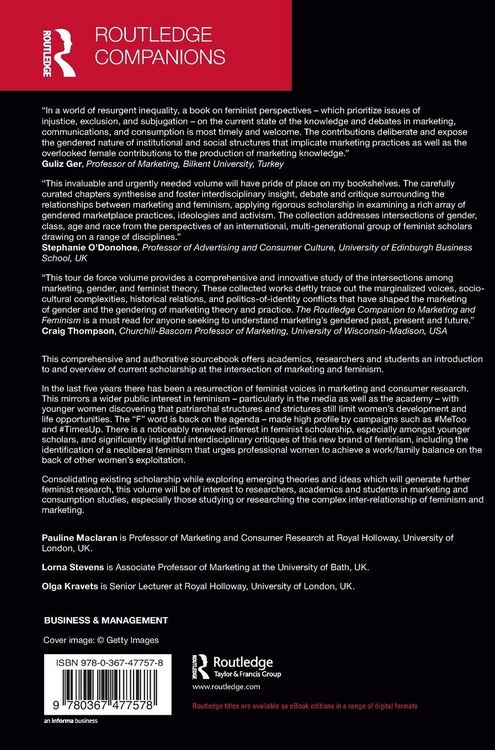 Produktbild: The Routledge Companion to Marketing and Feminism