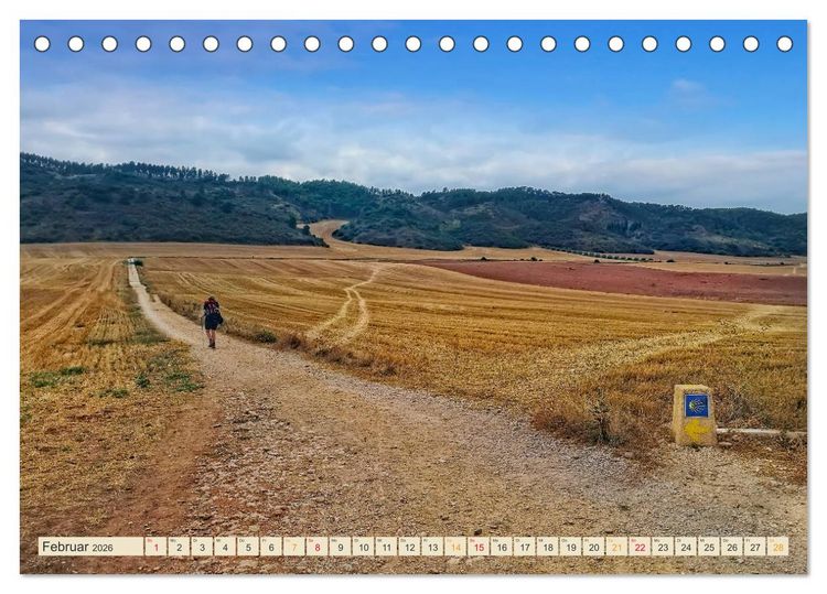 Produktbild: Buen Camino - pilgern auf dem Jakobsweg - Camino Franc&eacute;s (Tischkalender 2026 DIN A5 quer), CALVENDO Monatskalender