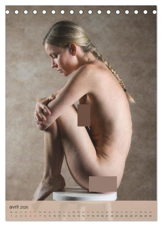 Produktbild: L'art du nu (Calendrier de bureau 2026 DIN A5 horizontal), CALVENDO calendrier mensuel