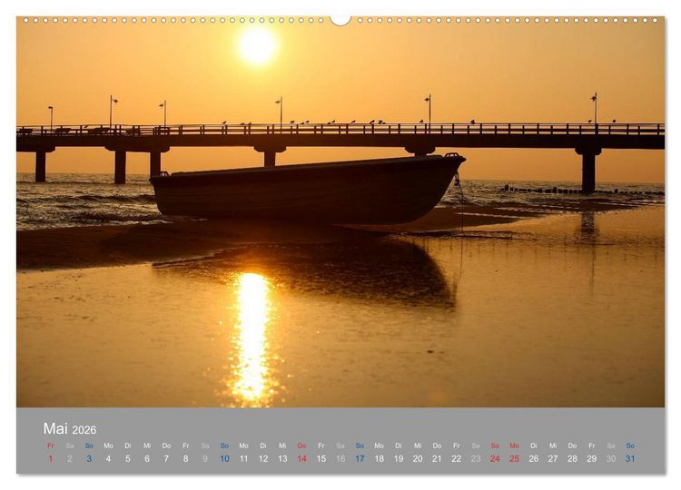 Produktbild: PLANET USEDOM Sonnenaufg&auml;nge (Wandkalender 2026 DIN A2 quer), CALVENDO Monatskalender