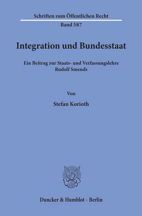 Produktbild: Integration und Bundesstaat.