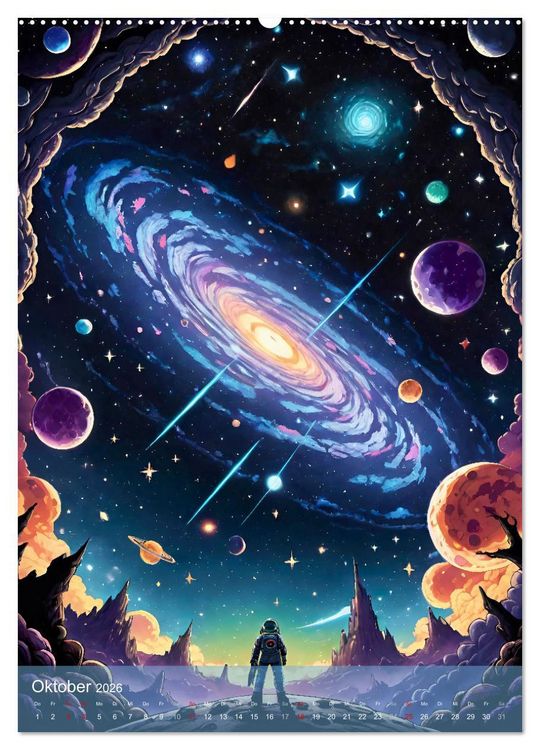 Produktbild: Weltraumtr&auml;ume (hochwertiger Premium Wandkalender 2026 DIN A2 hoch), Kunstdruck in Hochglanz