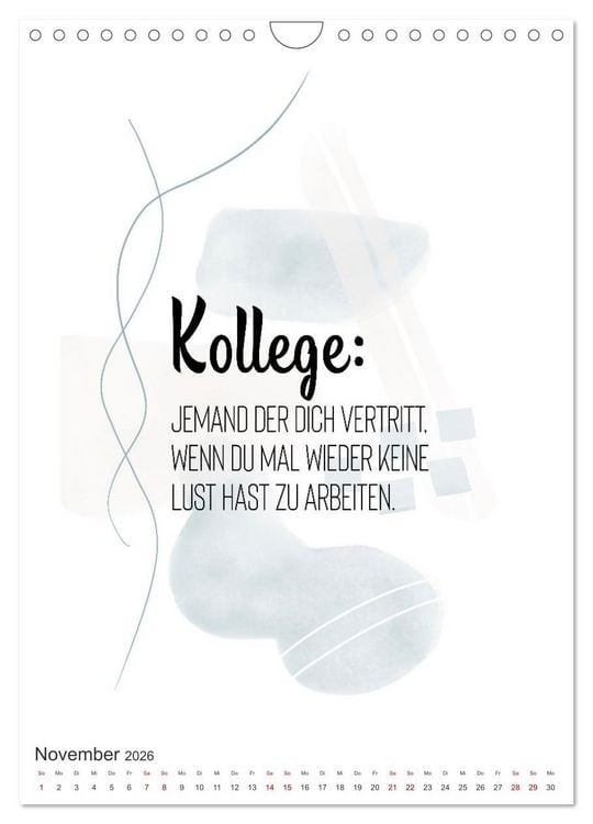 Produktbild: Mit Humor durch den Arbeitstag (Wandkalender 2026 DIN A4 hoch), CALVENDO Monatskalender
