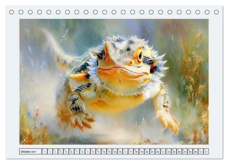 Produktbild: Echsenzauber. Farbenfrohe Reptilien (Tischkalender 2027 DIN A5 quer), CALVENDO Monatskalender