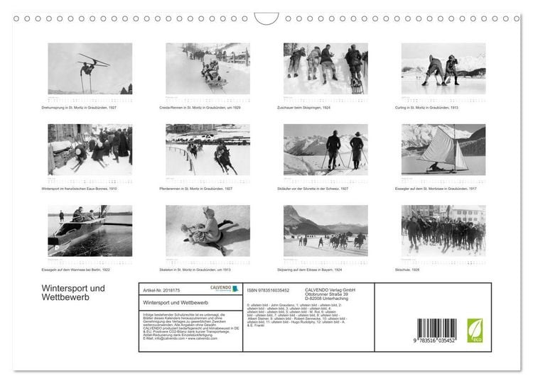Produktbild: Wintersport und Wettbewerb (Wandkalender 2026 DIN A3 quer), CALVENDO Monatskalender