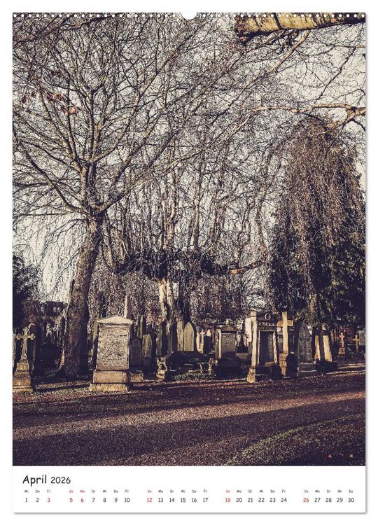 Produktbild: Dean Cemetery - Historischer Friedhof Edinburgh (hochwertiger Premium Wandkalender 2026 DIN A2 hoch), Kunstdruck in Hochglanz