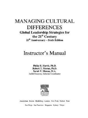 Produktbild: Managing Cultural Differences Instructor's Manual