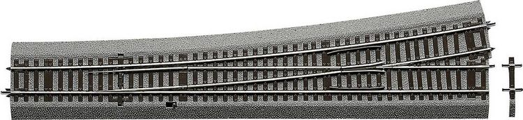 Produktbild: H0 RocoLine (mit Bettung) 42582 Weiche, links 345mm 1St.