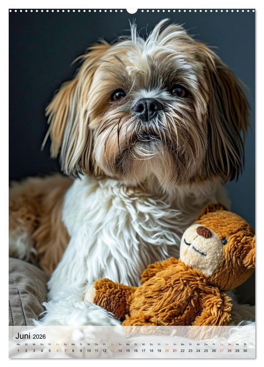 Produktbild: Shih Tzu - immer im Mittelpunkt (Wandkalender 2026 DIN A2 hoch), CALVENDO Monatskalender
