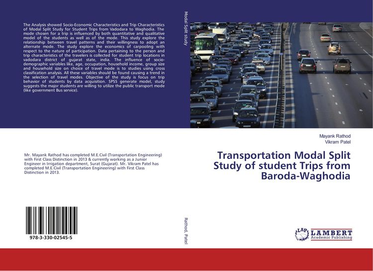Produktbild: Transportation Modal Split Study of student Trips from Baroda-Waghodia