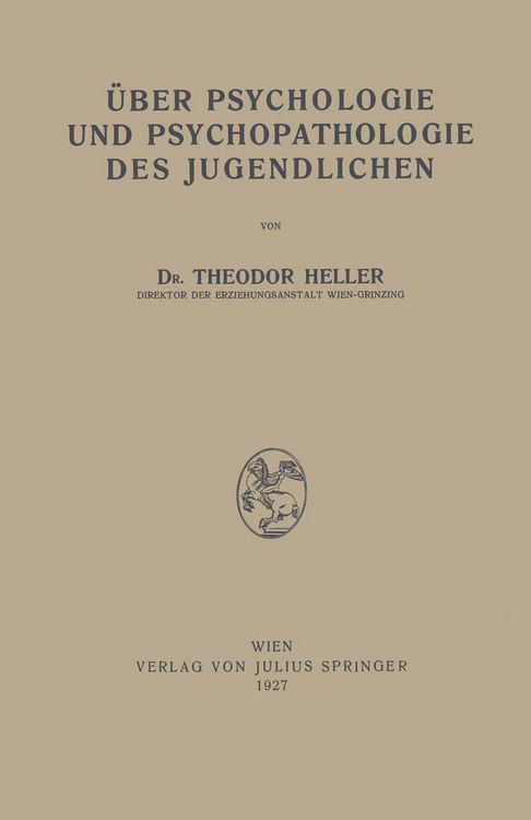 Produktbild: &Uuml;ber Psychologie und Psychopathologie des Jugendlichen