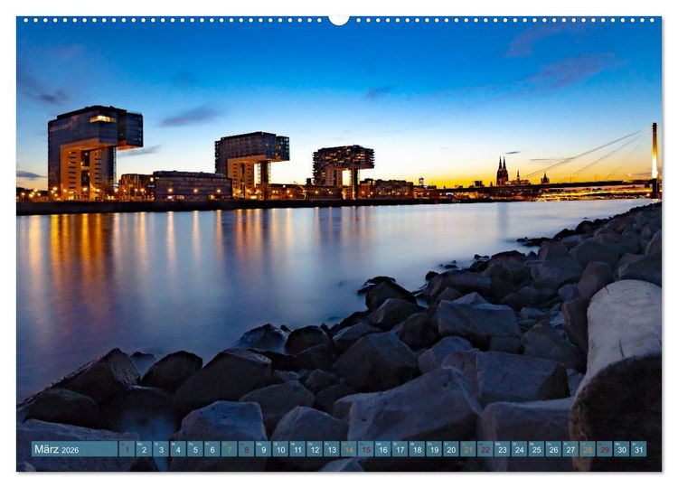 Produktbild: RIVERSIDE BLUES - Abends am Fluss (Wandkalender 2026 DIN A2 quer), CALVENDO Monatskalender