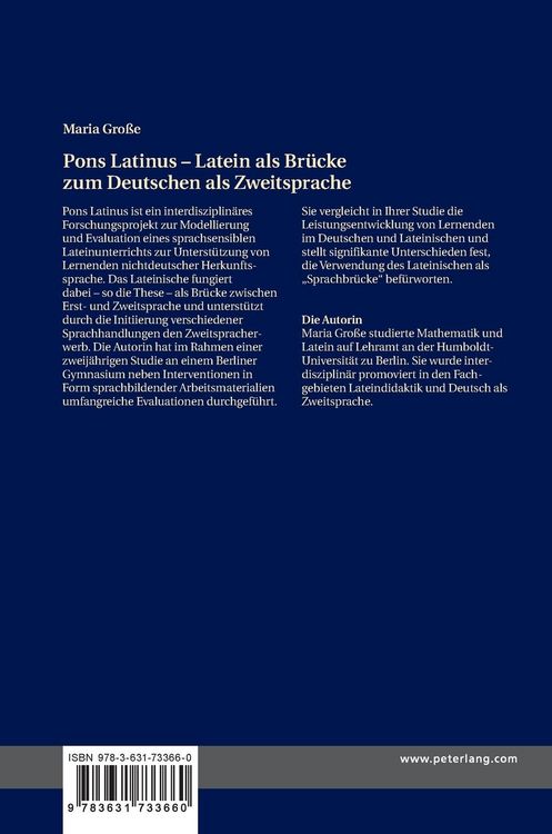 Produktbild: Pons Latinus &ndash; Latein als Br&uuml;cke zum Deutschen als Zweitsprache