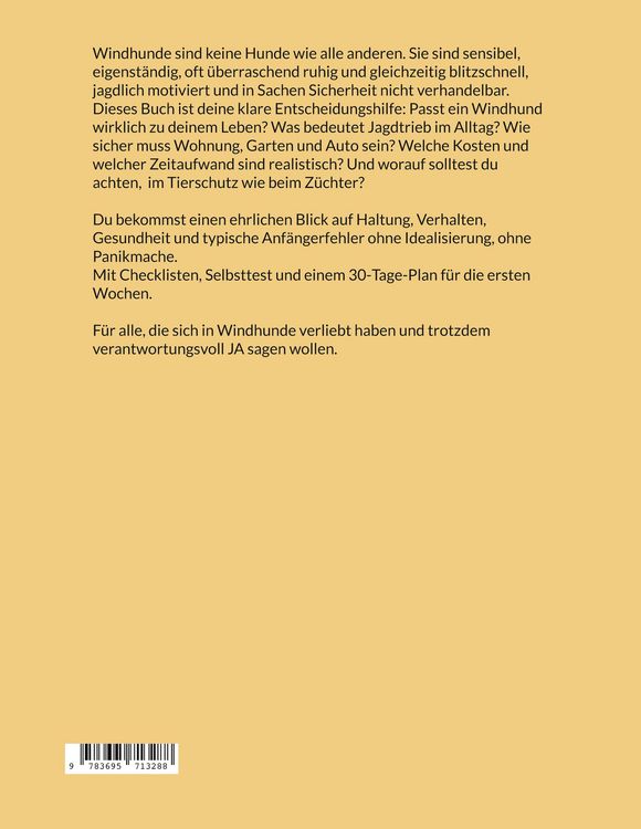 Produktbild: Entscheidungshilfe Windhund - bevor du ja sagst