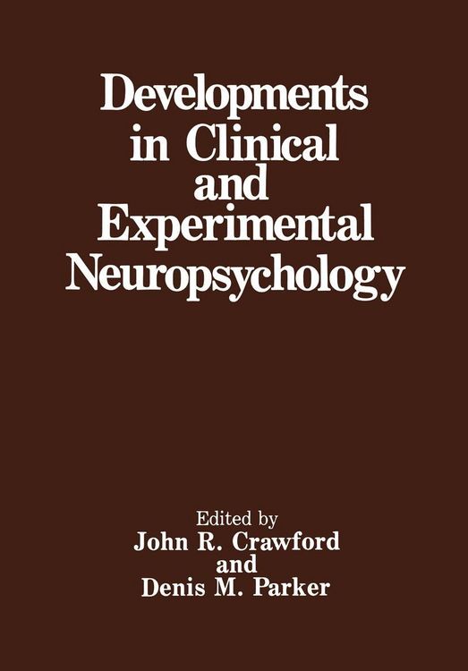 Produktbild: Developments in Clinical and Experimental Neuropsychology