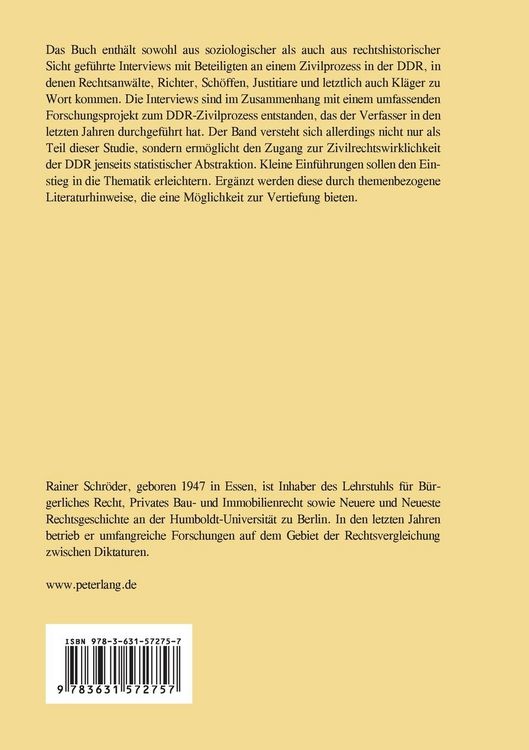 Produktbild: Die DDR-Ziviljustiz im Gespr&auml;ch &ndash; 26 Zeitzeugeninterviews