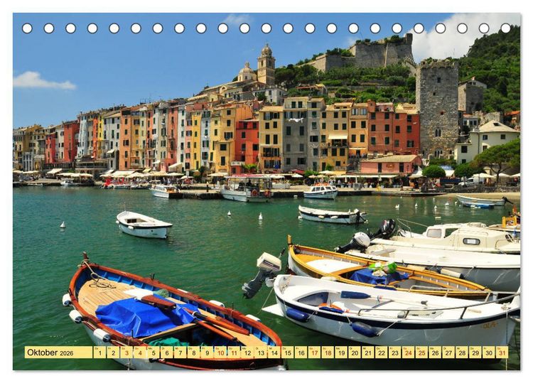 Produktbild: Cinque Terre - die bunten D&ouml;rfer Liguriens (Tischkalender 2026 DIN A5 quer), CALVENDO Monatskalender