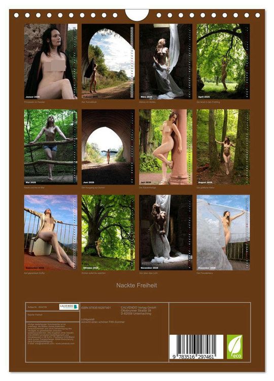 Produktbild: Nackte Freiheit (Wandkalender 2026 DIN A4 hoch), CALVENDO Monatskalender