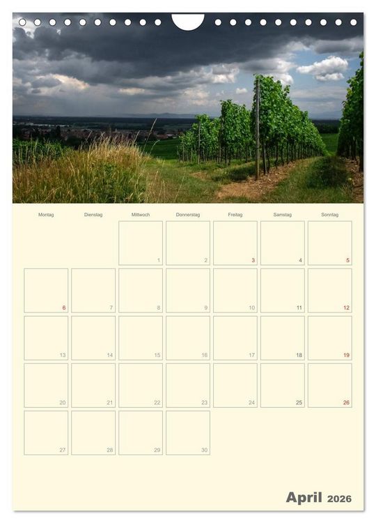Produktbild: Unterwegs im Elsass &ndash; Terminplaner (Wandkalender 2026 DIN A4 hoch), CALVENDO Monatskalender