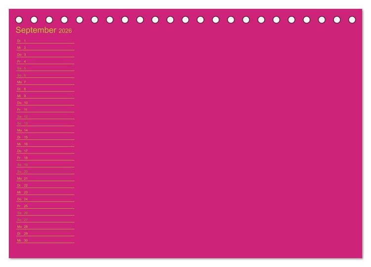 Produktbild: Bastel-Geburtstagskalender pink / Geburtstagskalender (Tischkalender 2026 DIN A5 quer), CALVENDO Monatskalender