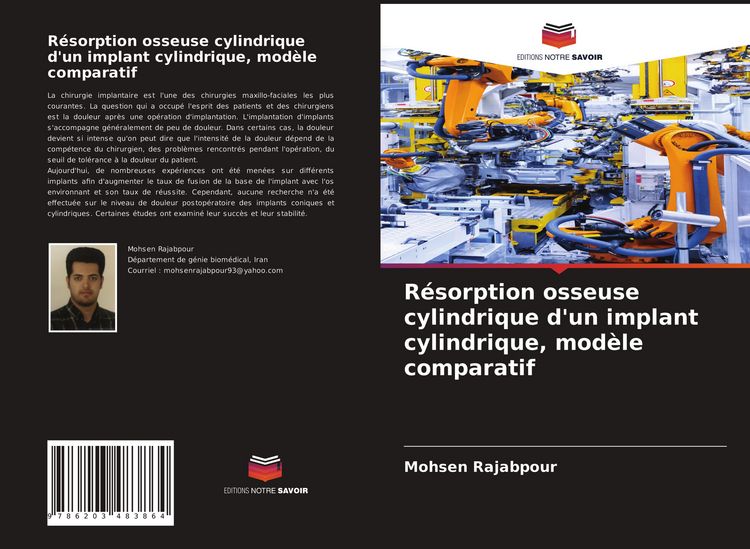 Produktbild: R&eacute;sorption osseuse cylindrique d'un implant cylindrique, mod&egrave;le comparatif