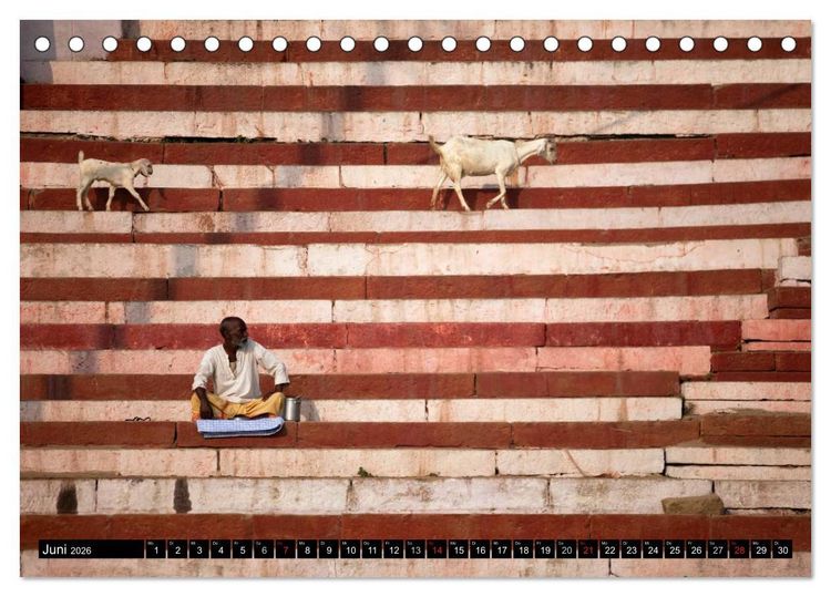 Produktbild: Indien - Varanasi (Tischkalender 2026 DIN A5 quer), CALVENDO Monatskalender