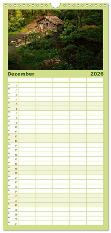 Produktbild: Familienplaner 2026 - Natur im Aostatal mit 5 Spalten (Wandkalender, 21 x 45 cm) CALVENDO