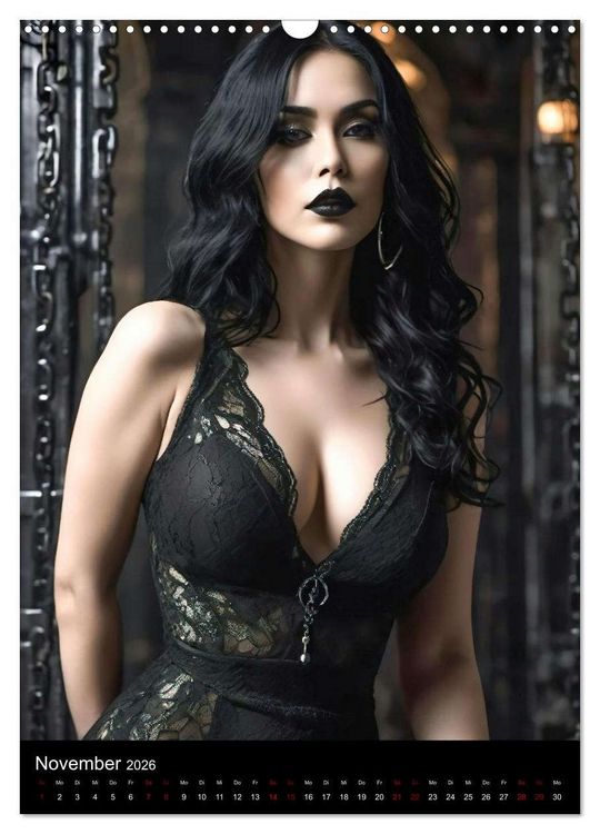 Produktbild: Wundersch&ouml;ne Gothic Divas (Wandkalender 2026 DIN A3 hoch), CALVENDO Monatskalender