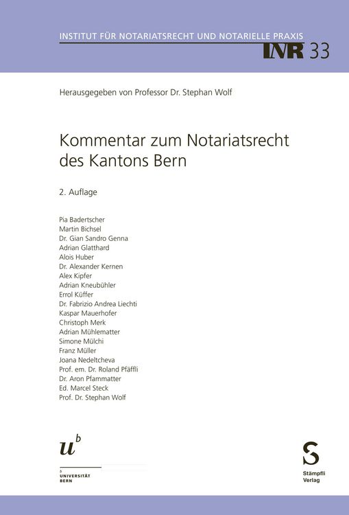 Produktbild: Kommentar zum Notariatsrecht des Kantons Bern