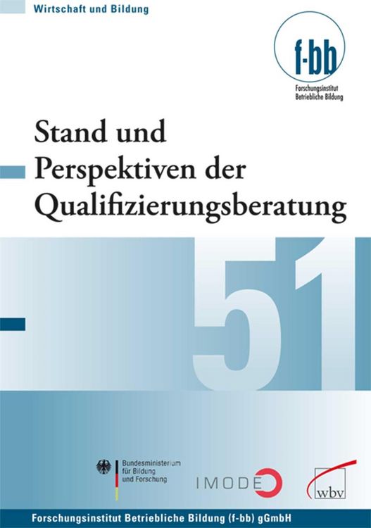 Produktbild: Stand und Perspektiven der Qualifizierungsberatung