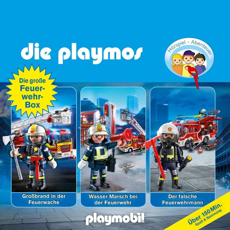 Produktbild: Die Playmos - Das Original Playmobil H&ouml;rspiel, Die gro&szlig;e Feuerwehr-Box: Folgen 42, 57, 62