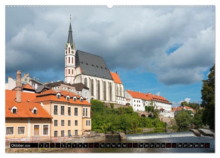 Produktbild: Cesk&yacute; Krumlov - B&ouml;hmisch Krumau (Wandkalender 2026 DIN A2 quer), CALVENDO Monatskalender