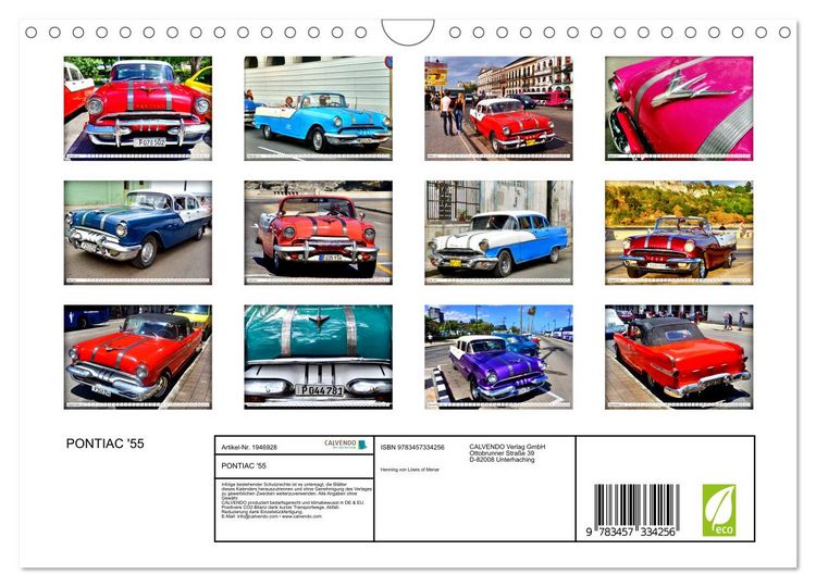 Produktbild: PONTIAC '55 (Wandkalender 2026 DIN A4 quer), CALVENDO Monatskalender